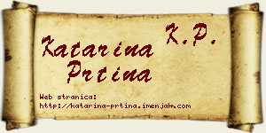 Katarina Prtina vizit kartica